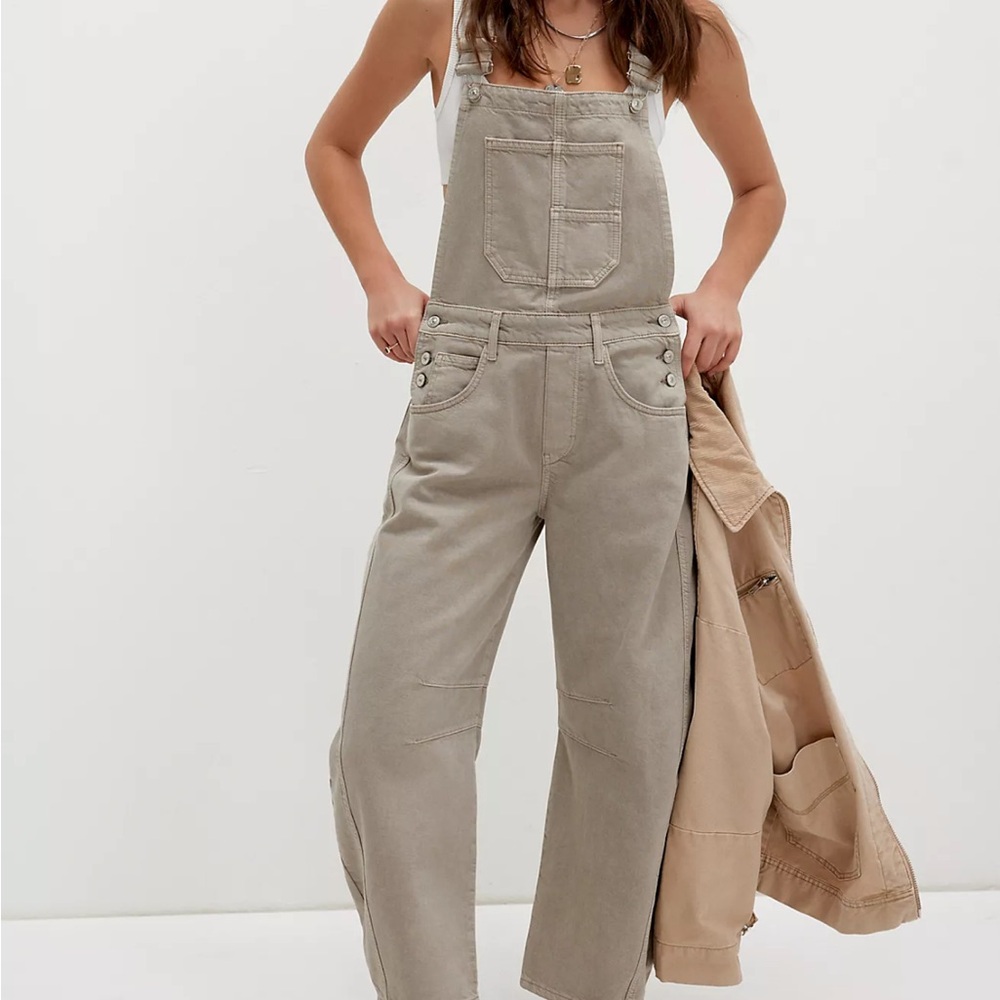 Free people We The Free Good Luck Barrel Overalls